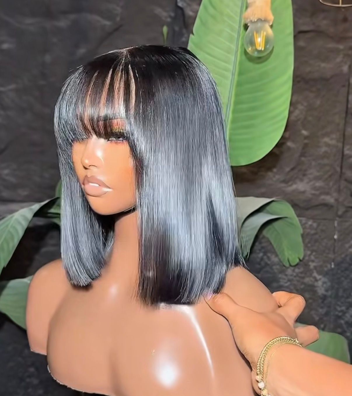 SDD Virgin Short Human Hair With Bangs